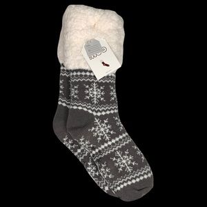 Cozy Hub lined non skid winter house socks